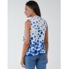 Sleeveless Polka Dot Top With Tie Neck