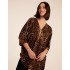 Zip Front Leopard Diamante Tunic Top