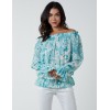 Butterfly Floral Print Gypsy Chiffon Blouse