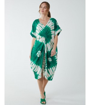 Tie Dye Twist Knot Tunic Dress