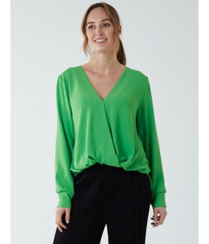 Crossover Woven Plain Blouse