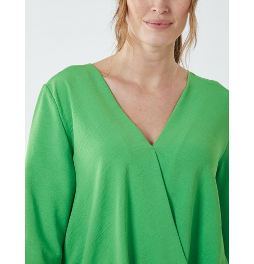 Crossover Woven Plain Blouse