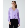 Crossover Woven Plain Blouse