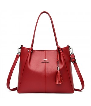 Soft Leather Tote Bag With Zipper