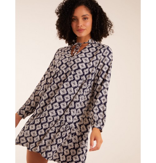 Abstract Geometric Tunic Dress