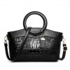 Leather Croc Tote Bag