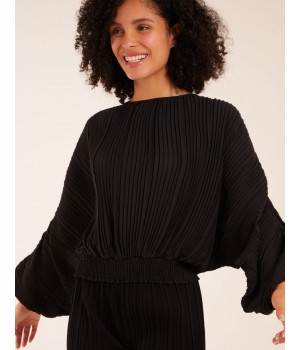 Long Sleeve Pleated Top